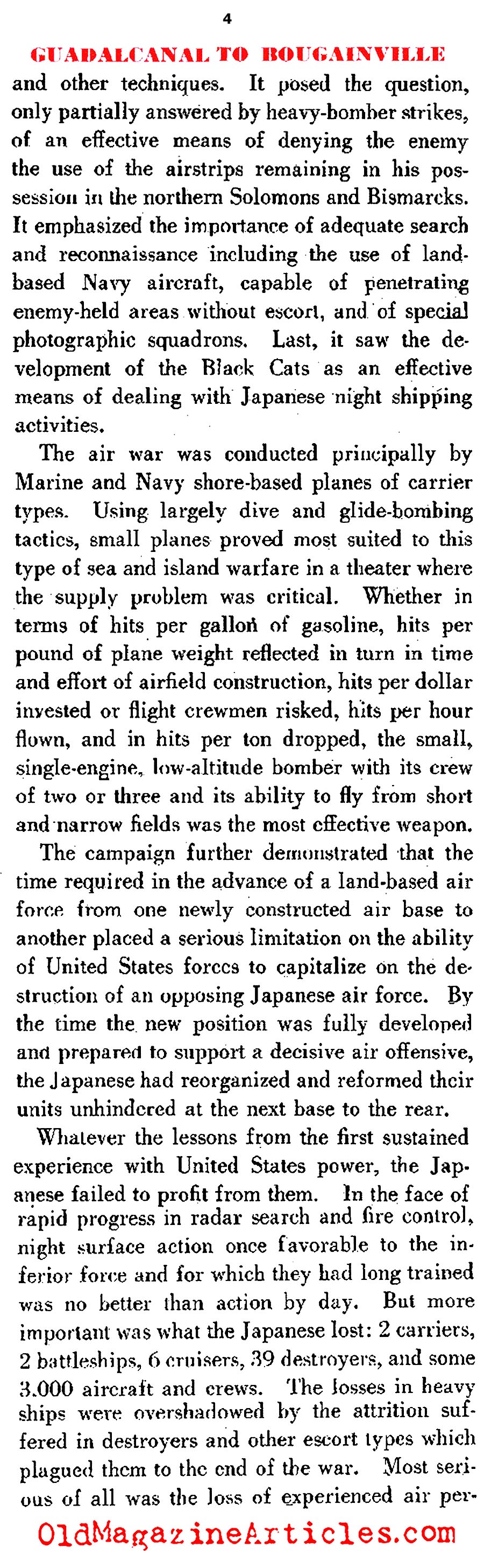 Gaudalcanal to Bougainville and the Progress of the U.S. Navy (Dept. of the Navy, 1947)